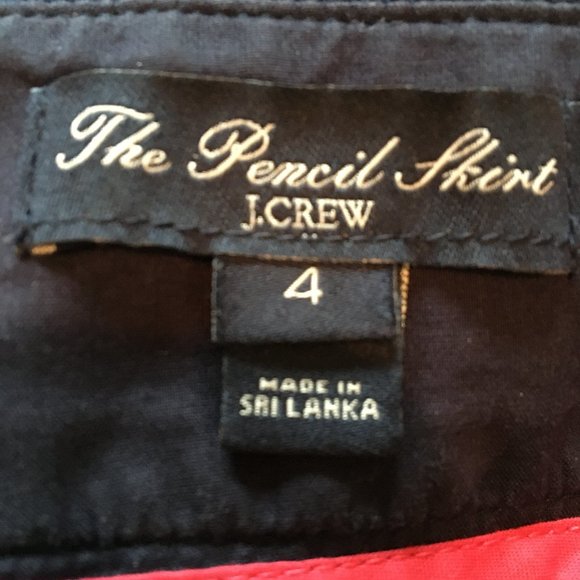 J. Crew Classic Blue The Pencil Skirt  - Sz 4 - Picture 8 of 9